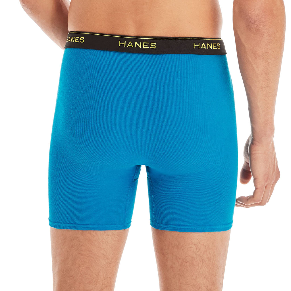 Hanes Men's Underwear Boxer Briefs Pack, Cool & Breathable Cotton Moisture-wicking Underwear for Men, No Ride Up