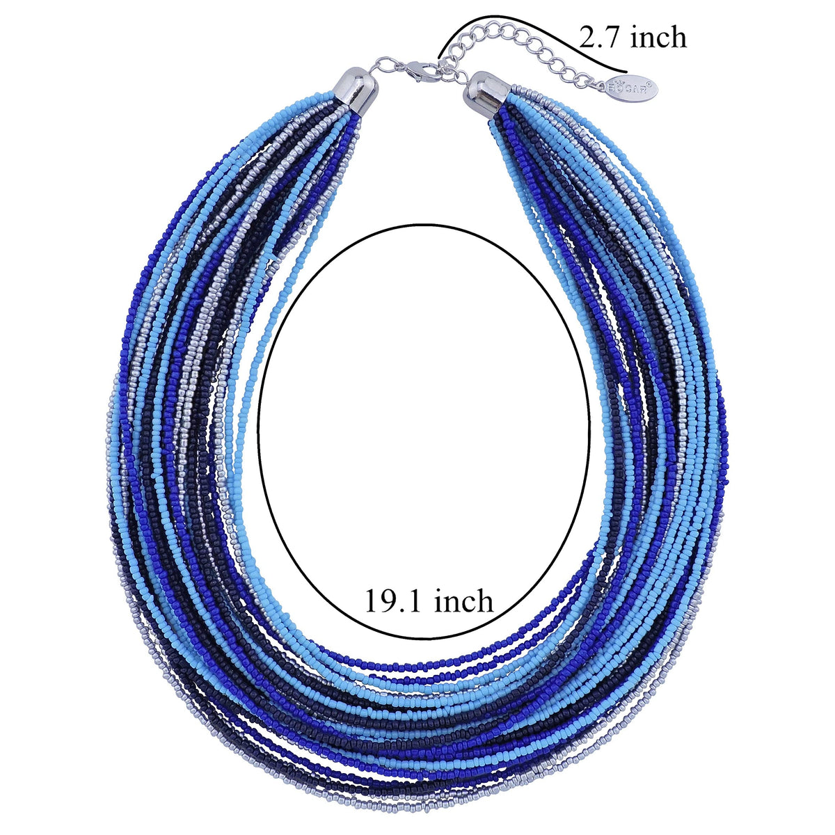 Bocar Multi Layer Chunky Bavaglino dichiarazione perle semi, collare collana per donne regalo (NK-10351)