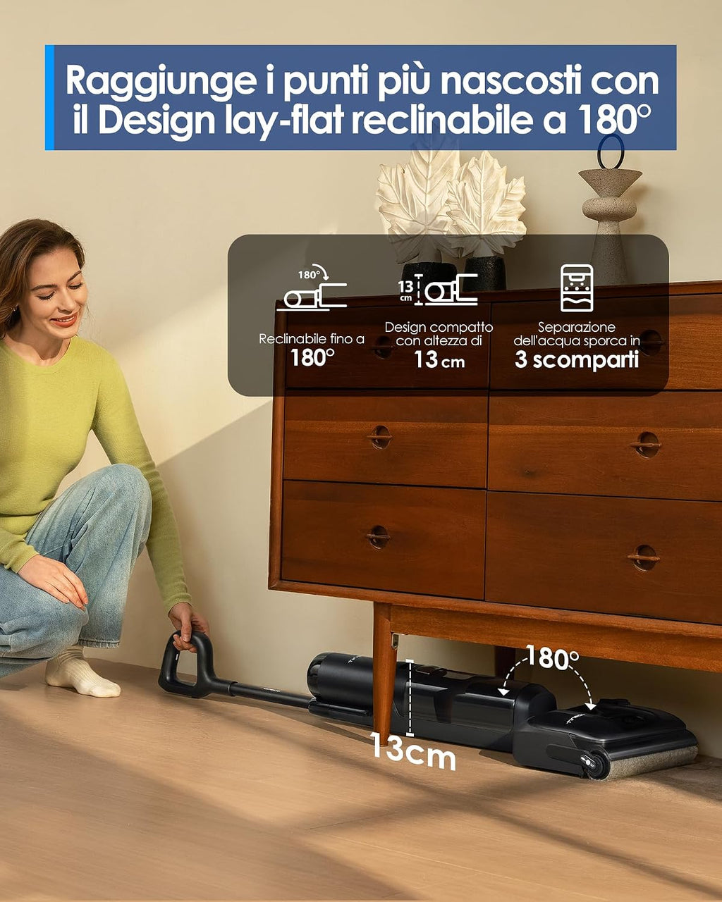 Tineco Floor ONE S7 Stretch Ultra Lavapavimenti aspirapolvere senza fili