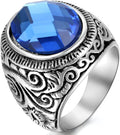 OIDEA Anello Uomo Acciaio Inossidabile Fidanzamento Promessa Matrimonio Argento 30