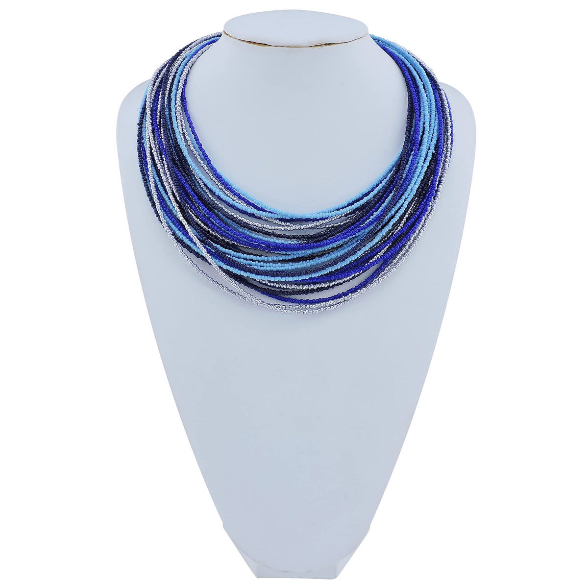 Bocar Multi Layer Chunky Bavaglino dichiarazione perle semi, collare collana per donne regalo (NK-10351)