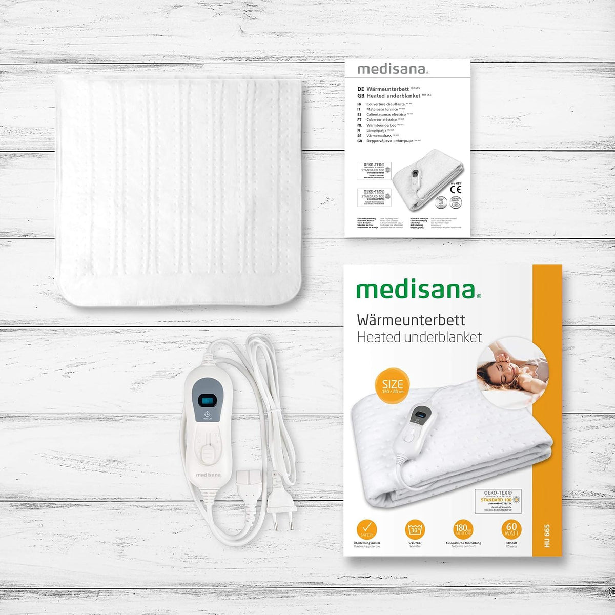 medisana HU 665 coperta riscaldante elettrica, coprimaterasso termica