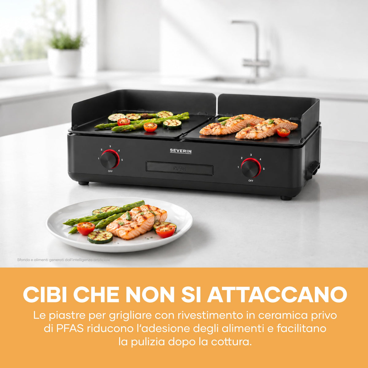 SEVERIN Barbecue Elettrico da Tavolo 2200W - PG 8565