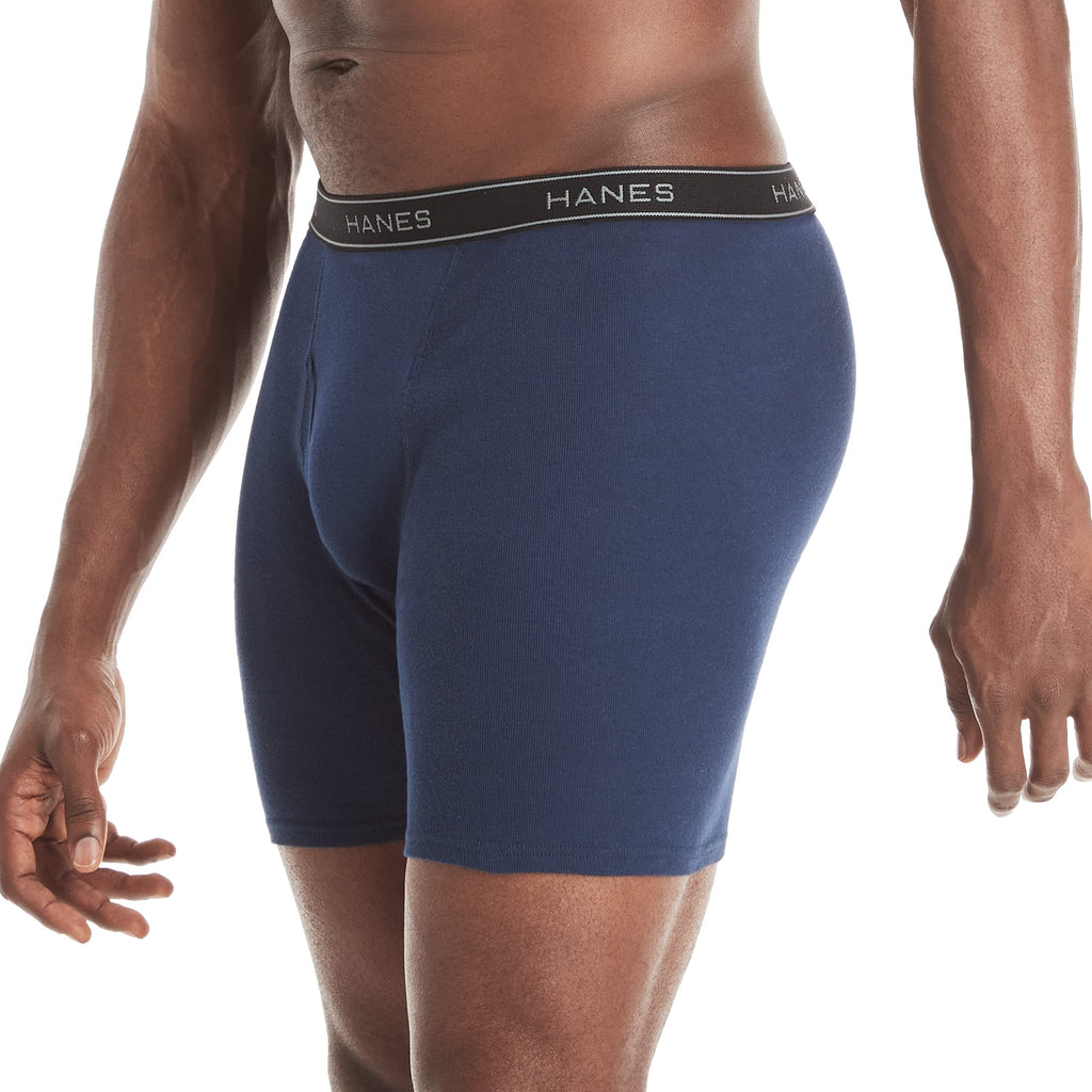 Hanes Men's Underwear Boxer Briefs Pack, Cool & Breathable Cotton Moisture-wicking Underwear for Men, No Ride Up