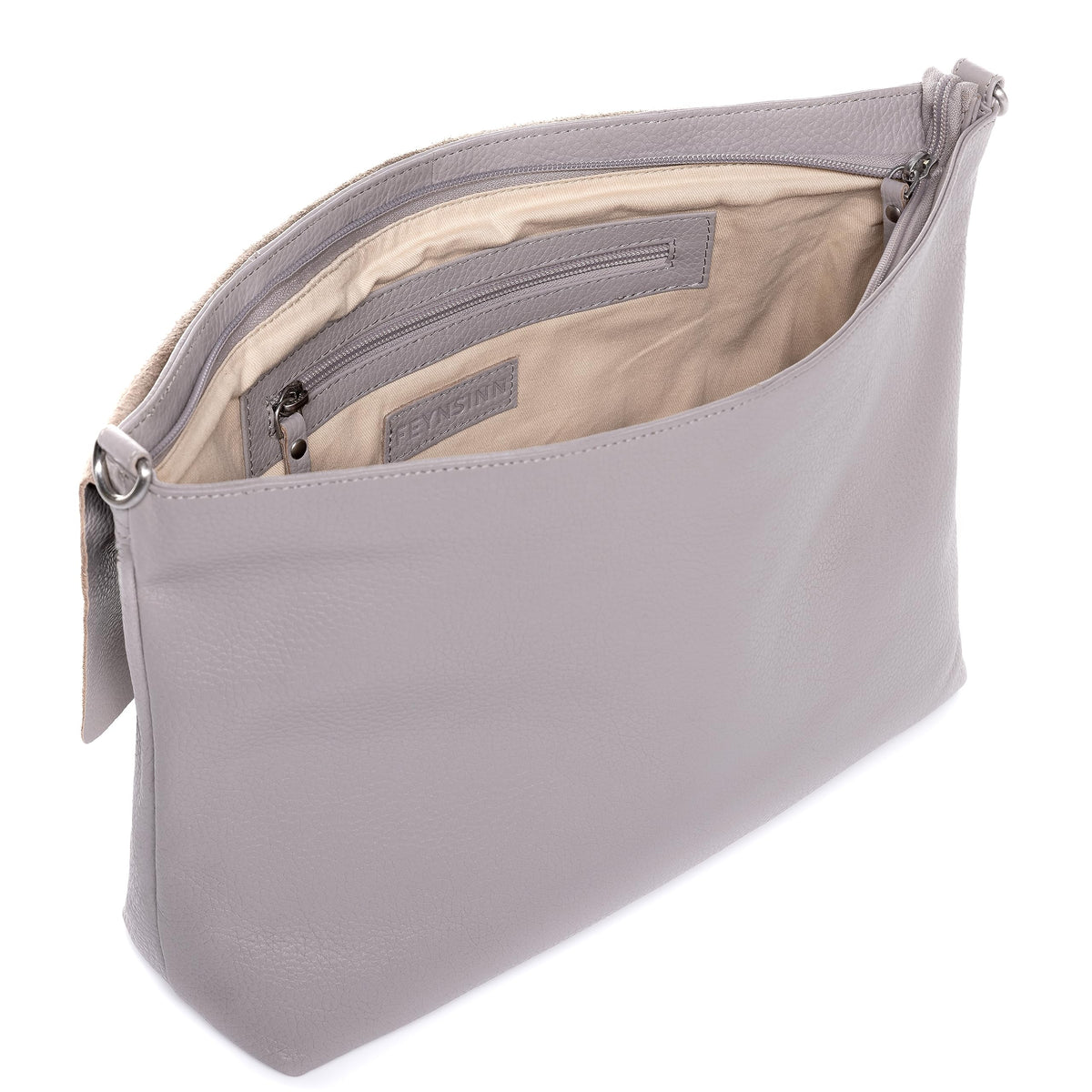 borsa a spalla vera pelle LIVA grande tracolla donna nero prodotto artigianale