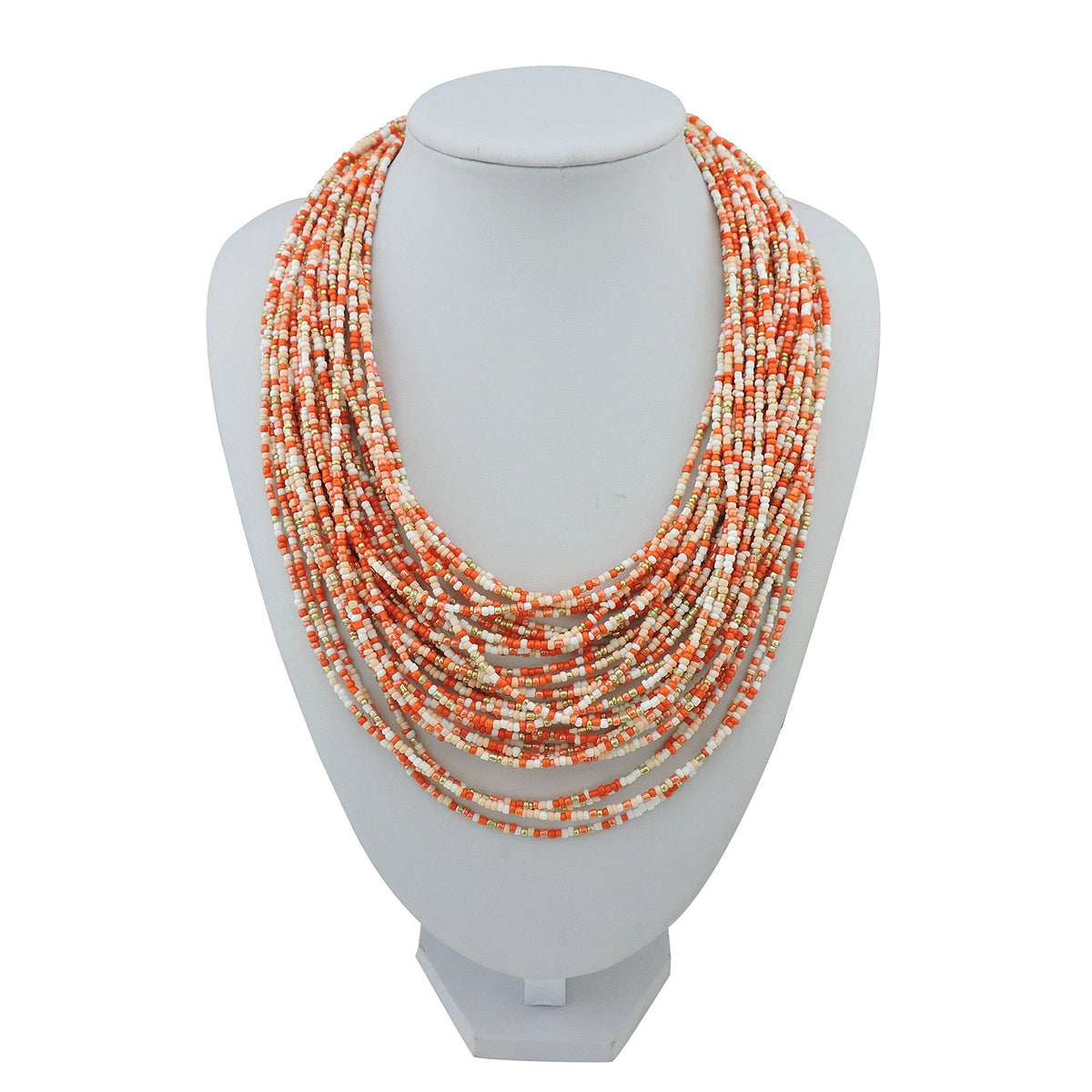 Bocar Multi Layer Chunky Bavaglino dichiarazione perle semi, collare collana per donne regalo (NK-10351)