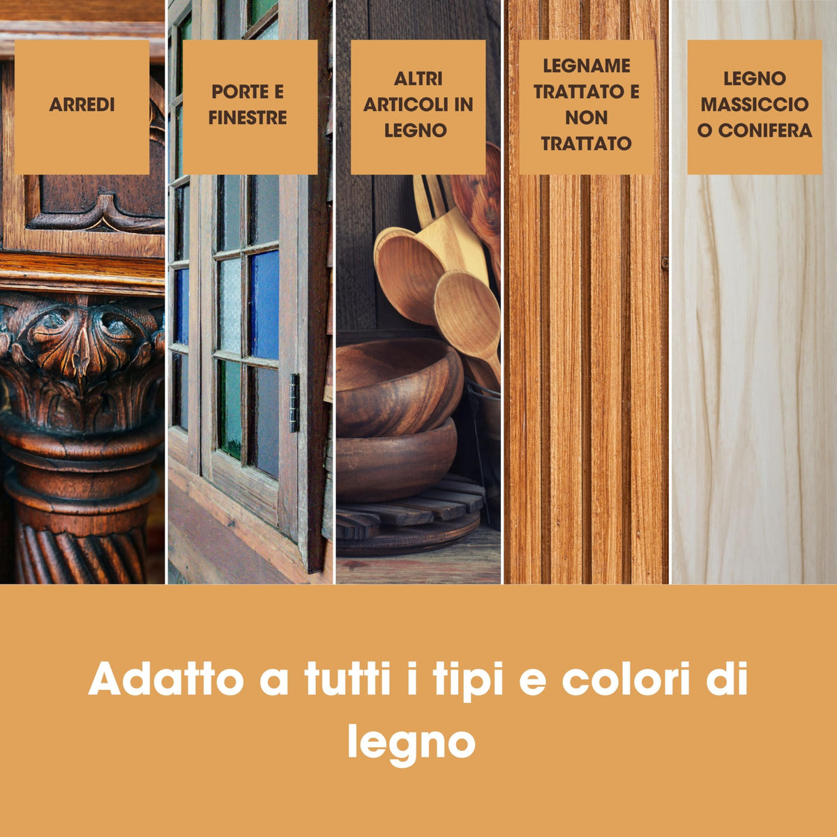 Cera d'Api Naturale per Legno & Mobili Furniture Clinic: 200ml - Rifinisce e Lucida Ogni Legno per Armadi, Porte, Pavimenti- a Basso Odore, Atossica
