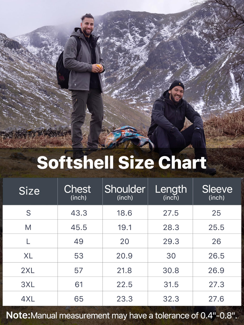 FREE SOLDIER Giacca Softshell Giacche Militari Softshell da Uomo Fodera in Pile da Esterno Giacca Antivento Impermeabile con Cappuccio Giacche tattiche Calde Multitasche per Escursioni di Caccia Uomo