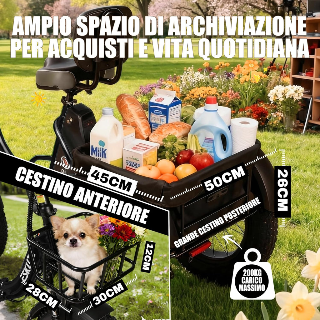 ESKUTE Triciclo Elettrico per Adulti T302 Pro