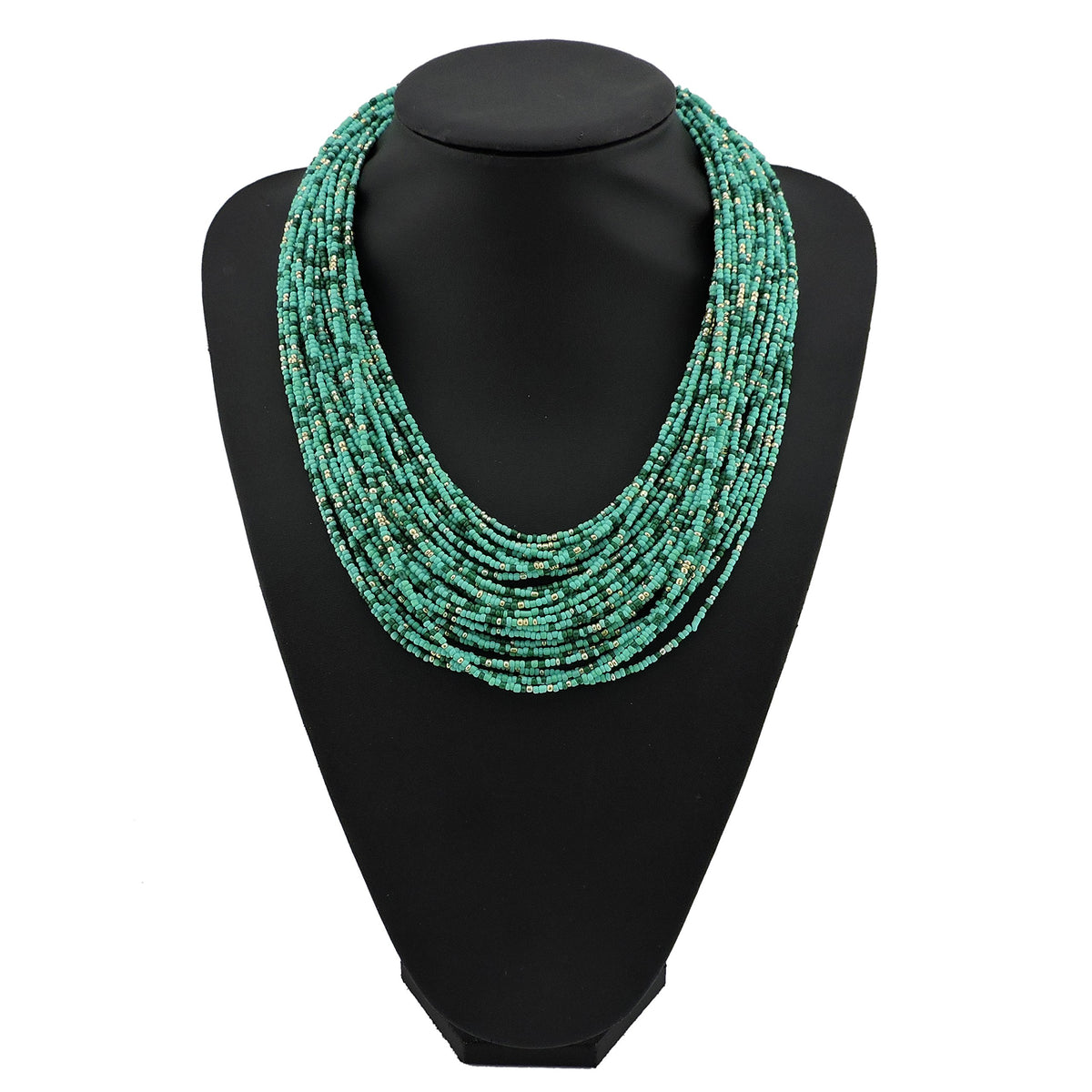 Bocar Multi Layer Chunky Bavaglino dichiarazione perle semi, collare collana per donne regalo (NK-10351)