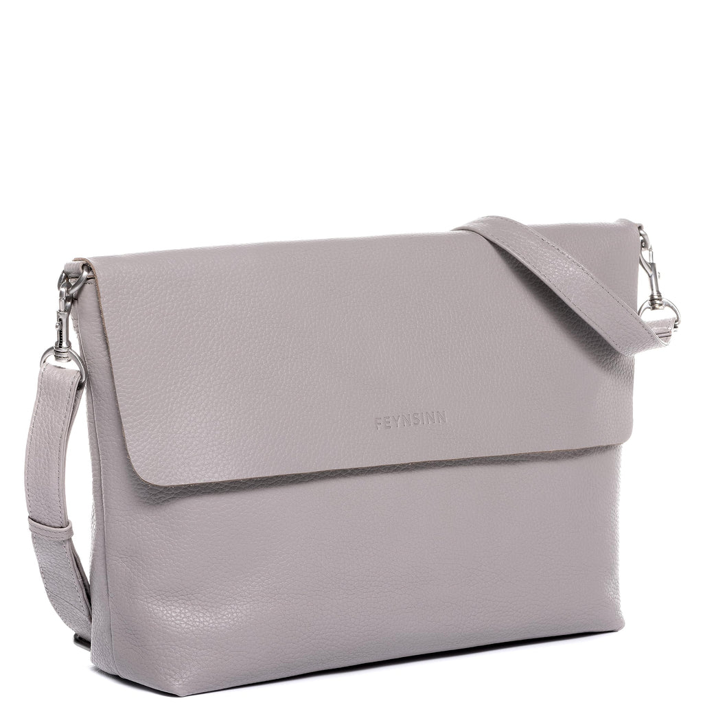 borsa a spalla vera pelle LIVA grande tracolla donna nero prodotto artigianale