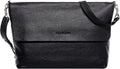 borsa a spalla vera pelle LIVA grande tracolla donna nero prodotto artigianale