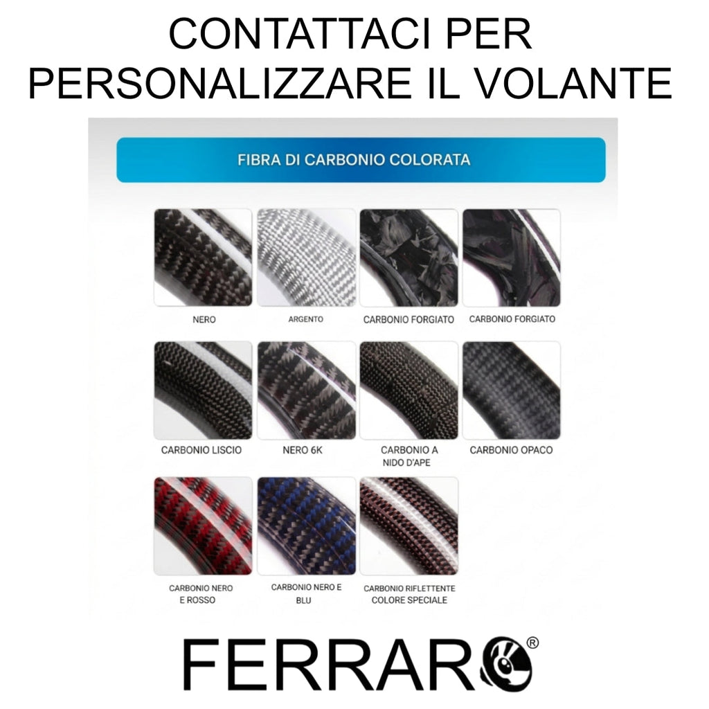 (PRENOTA) Volante Sportivo per Peugeot 3008, Carbonio, Customizzato in Pelle, LED