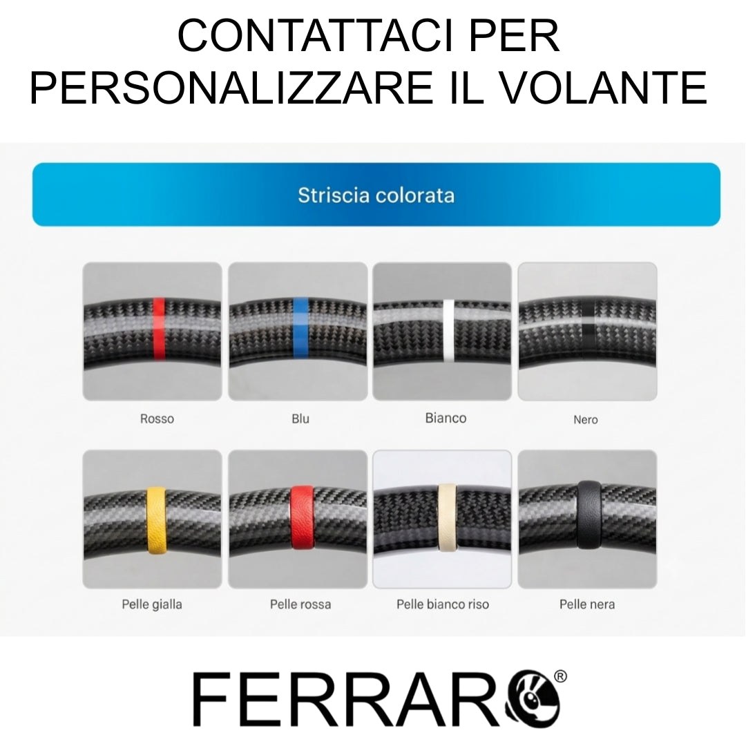 (PRENOTA) Volante Sportivo per Peugeot 3008, Carbonio, Customizzato in Pelle, LED