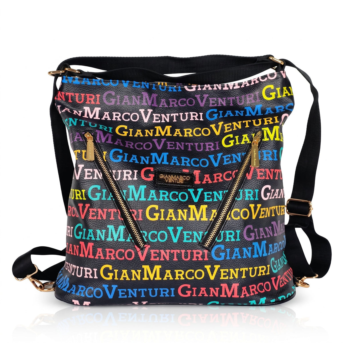 Gianmarco Venturi Borsa 2 in 1, Hobo & Zaino Multicolor