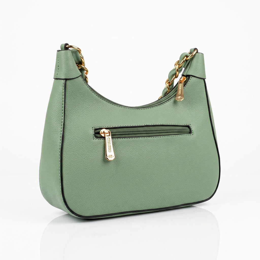 Charro Borsa Hobo Verde con Catena Dorata