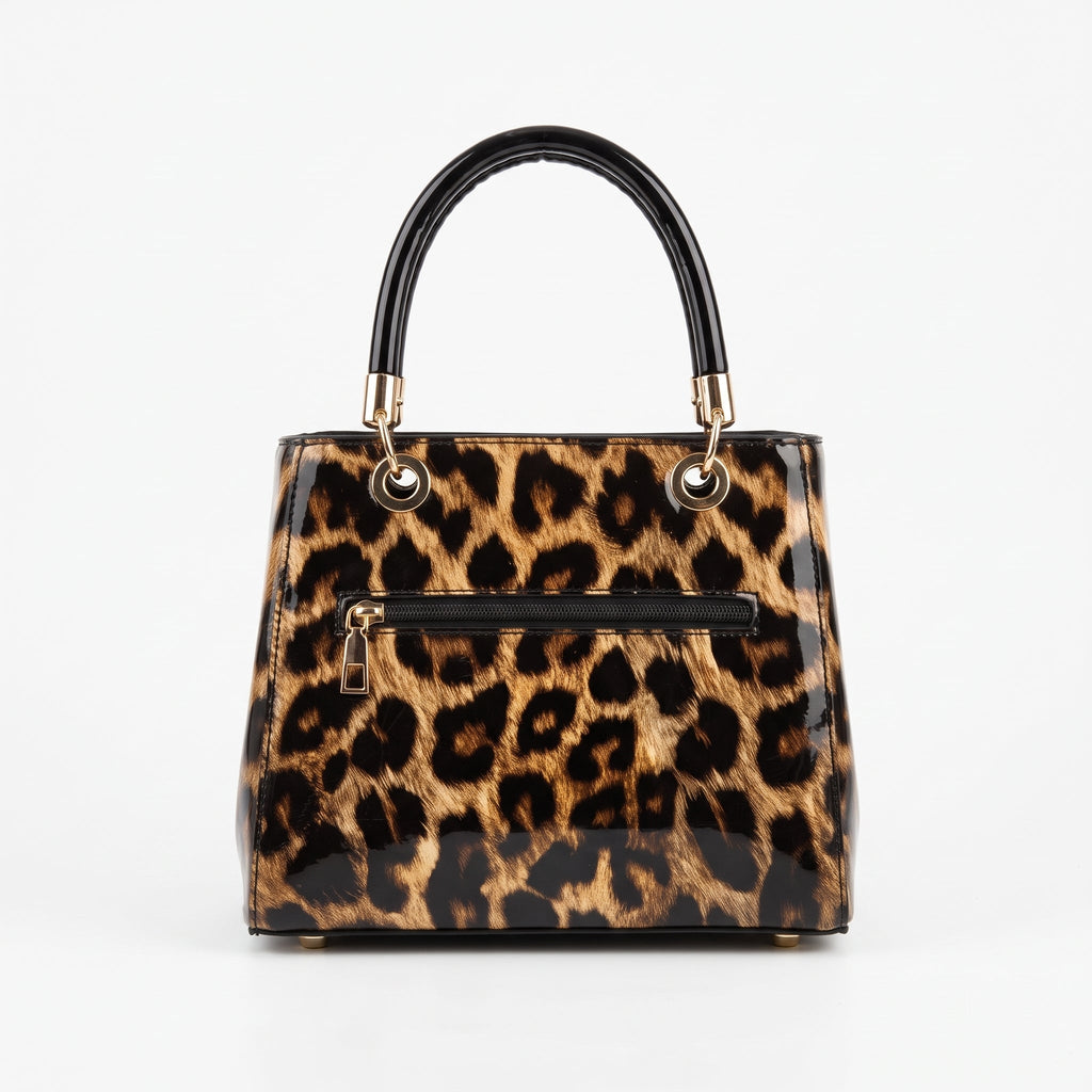 Milano Borsa a Mano Animalier con Foulard e Ciondolo Orsetto