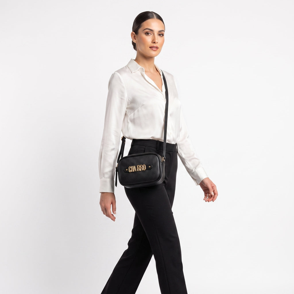 Charro Mini Borsa a Tracolla con Doppia Zip