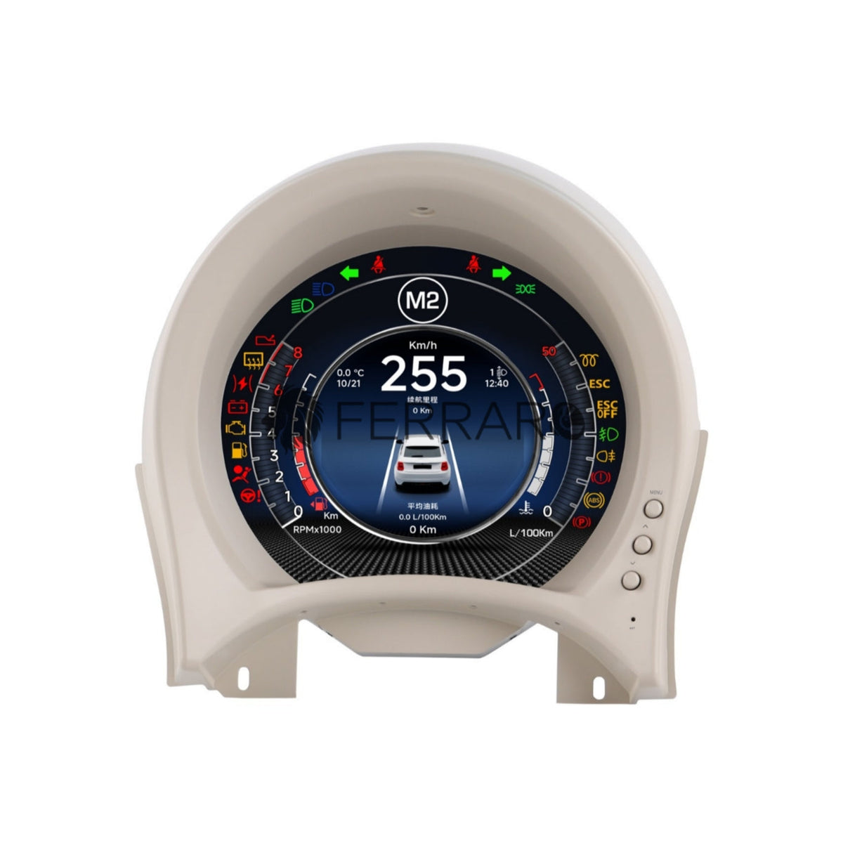 Virtual Cockpit 7" per Fiat 500s (2007-2015), HD Ultra, CarPlay e Android Auto