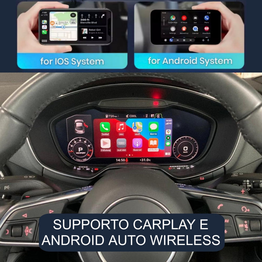 Virtual Cockpit 12.3" per Volkswagen Scirocco (2008-2017), HD Ultra, CarPlay e Android Auto