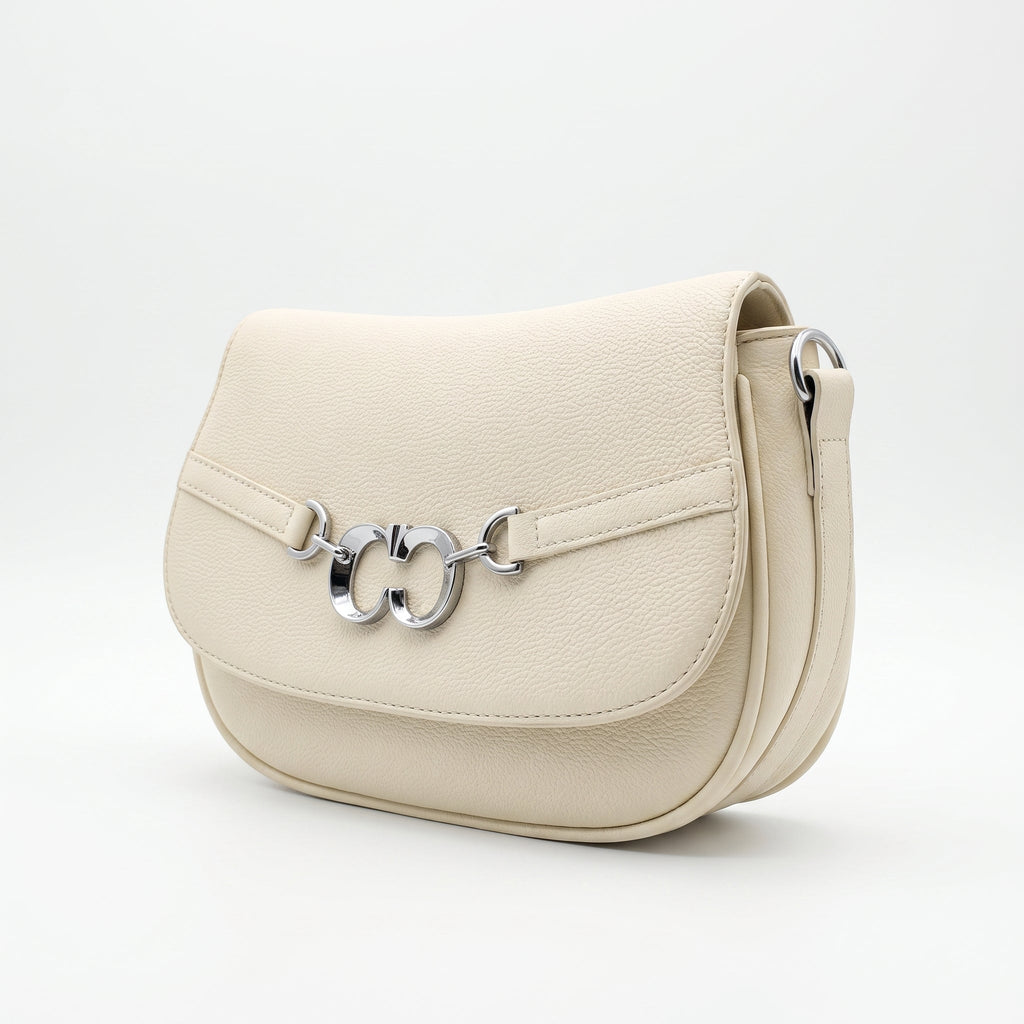 Charro Borsa Saddle Beige con Doppio Anello