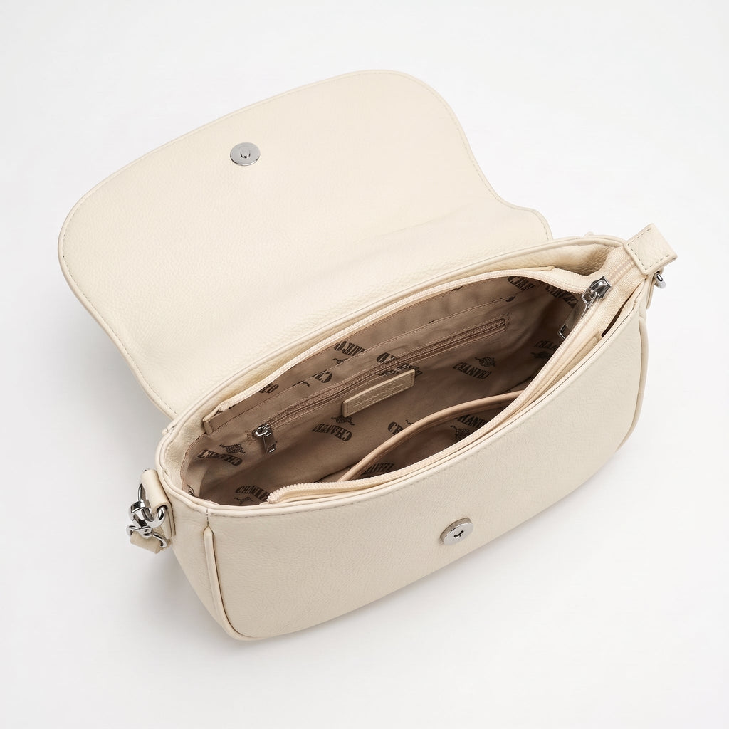 Charro Borsa Saddle Beige con Doppio Anello