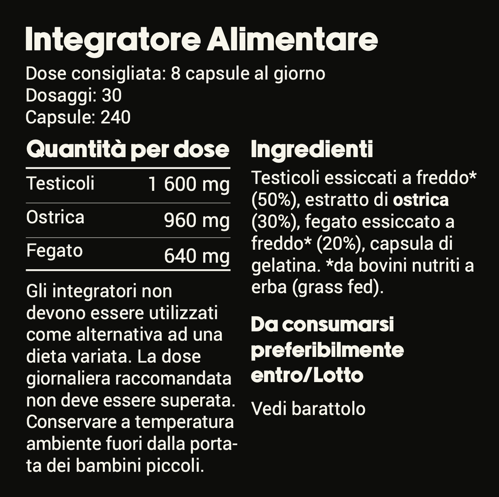 Testicoli di Toro con Ostriche e Fegato Grass Fed