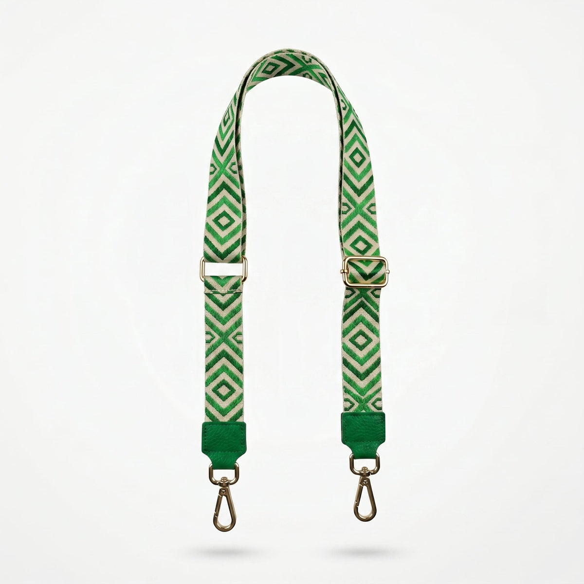 Tracolla per Borsa Fantasia Geometrica Verde